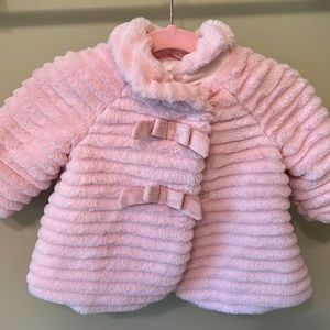 Soft pink coat with 2 bows
